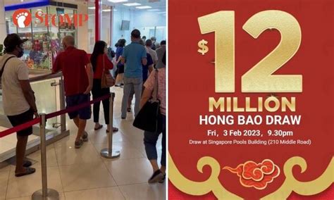 Queue to buy $12m Toto Hong Bao Draw goes round whole floor .